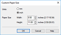 figure:Custom Paper Size dialog box