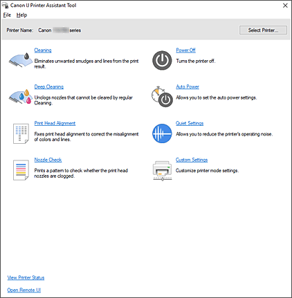 pav.: „Canon IJ Printer Assistant Tool“