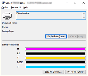 фигура: Canon IJ Status Monitor