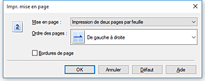 figure : Boîte de dialogue Impr. mise en page