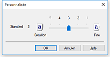 figure : Boîte de dialogue Personnalisée