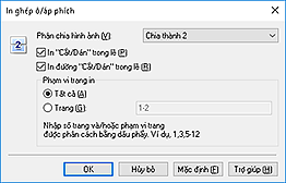 hình: Hộp thoại In ghép ô/áp phích