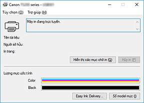 hình: Màn hình trạng thái Canon IJ