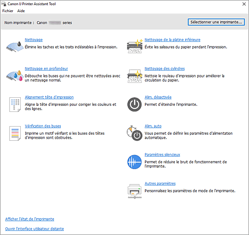 figure : Canon IJ Printer Assistant Tool