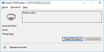 фигура: Canon IJ Status Monitor