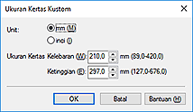 gambar: Kotak dialog Ukuran Kertas Kustom