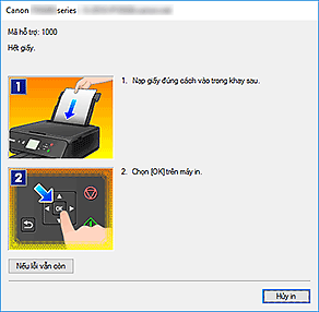 hình: Hiển thị lỗi Màn hình trạng thái Canon IJ