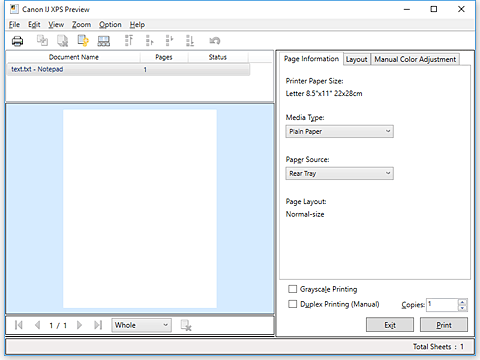 joonis: Canon IJ XPS-i eelvaade