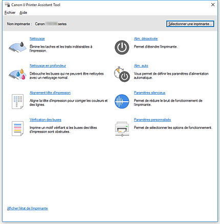 figure : Canon IJ Printer Assistant Tool