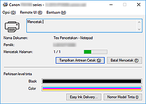 gambar: Monitor Status Canon IJ