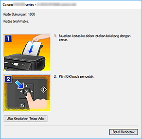 gambar: Tampilan Kesalahan Monitor Status Canon IJ