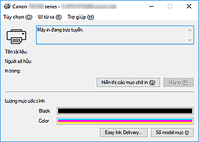 hình: Màn hình trạng thái Canon IJ