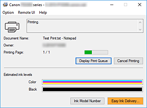 фигура: Canon IJ Status Monitor