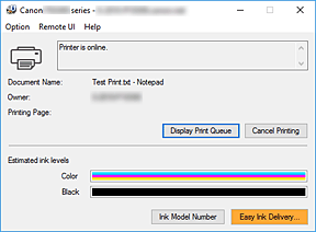 фигура: Canon IJ Status Monitor