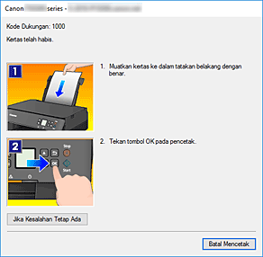 gambar: Tampilan Kesalahan Monitor Status Canon IJ