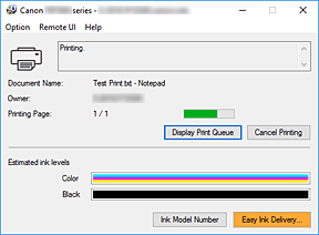 фигура: Canon IJ Status Monitor