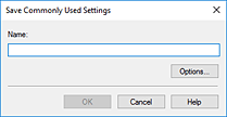 figur: Dialogrutan Spara vanliga inställningar