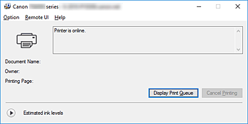фигура: Canon IJ Status Monitor