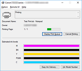 figure:Canon IJ Status Monitor