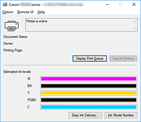 Imagen: Monitor de estado Canon IJ