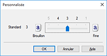 figure : Boîte de dialogue Personnalisée