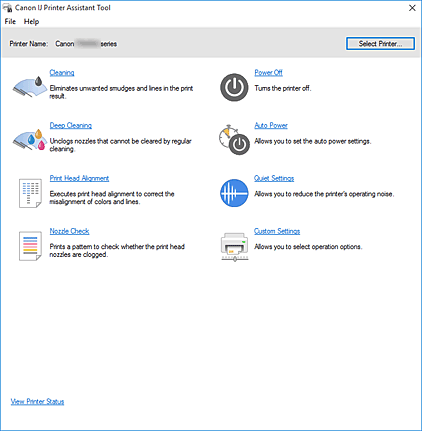 pav.: „Canon IJ Printer Assistant Tool“