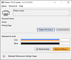 figura:Canon IJ Status Monitor