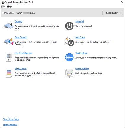 插圖：Canon IJ Printer Assistant Tool