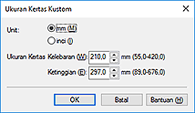 gambar: Kotak dialog Ukuran Kertas Kustom