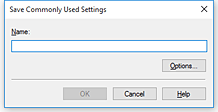 figura:Caseta de dialog Save Commonly Used Settings