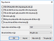 hình: Hộp thoại Tùy chọn in