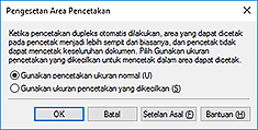 gambar: Kotak dialog Pengesetan Area Pencetakan