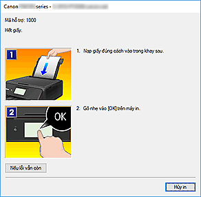 hình: Hiển thị lỗi Màn hình trạng thái Canon IJ