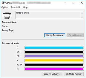фигура: Canon IJ Status Monitor