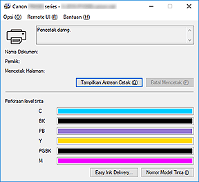 gambar: Monitor Status Canon IJ