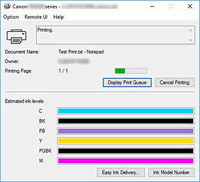 rysunek: Monitor stanu Canon IJ