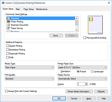 figura: Fila Configurare rapidă