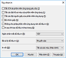 hình: Hộp thoại Tùy chọn in