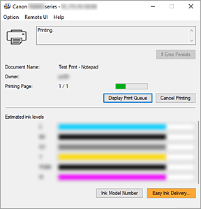 figure:Canon IJ Status Monitor