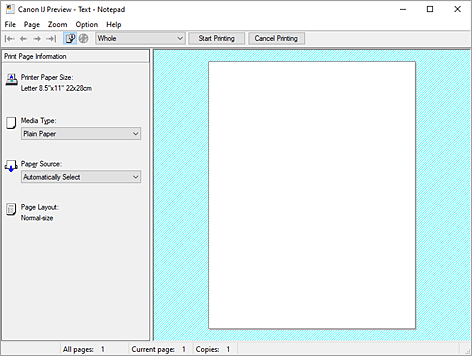 gambar: Pratinjau Canon IJ