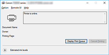 фигура: Canon IJ Status Monitor