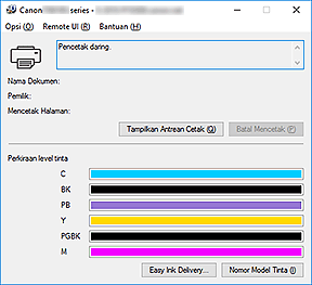 gambar: Monitor Status Canon IJ