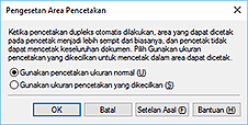 gambar: Kotak dialog Pengesetan Area Pencetakan