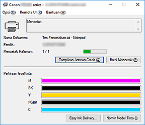 gambar: Monitor Status Canon IJ