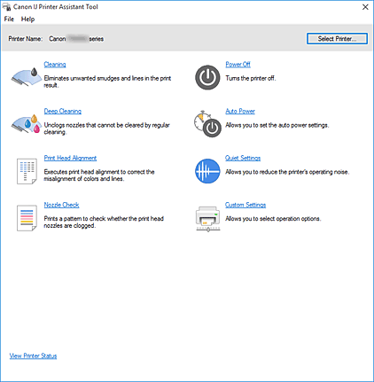 малюнок: Програма Canon IJ Printer Assistant Tool