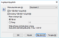 hình: Hộp thoại In ghép ô/áp phích