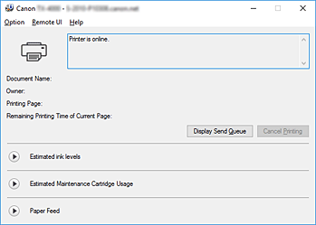 figure:Canon IJ Status Monitor