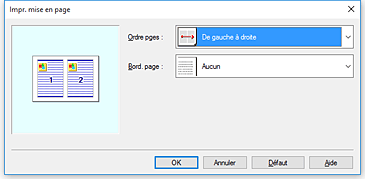 figure : Boîte de dialogue Impr. mise en page