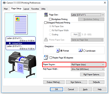 figura: Alimentazione carta nella scheda Principale