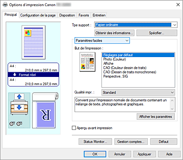 figure&nbsp;: Onglet Principal